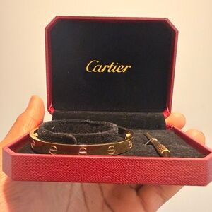 Cartier Red Jewelry Box with Certificate